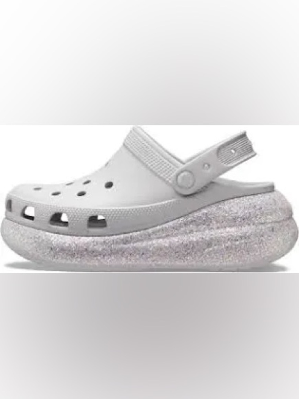 CROCS Classic with Silver Glitter Platform